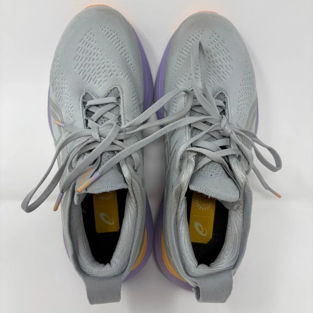 ASICS Gel-Nimbus 25 Size 6.5 Women Grey Purple Orange Running Shoes 1012B356